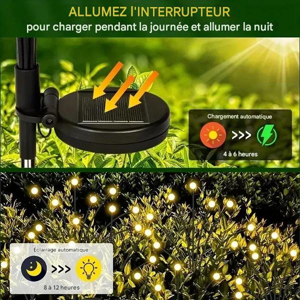 2 Lampes solaires de jardin (16 led )